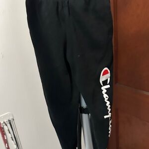 Champion Kids Black Sweatpants with Logo